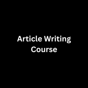 Article Writing Course